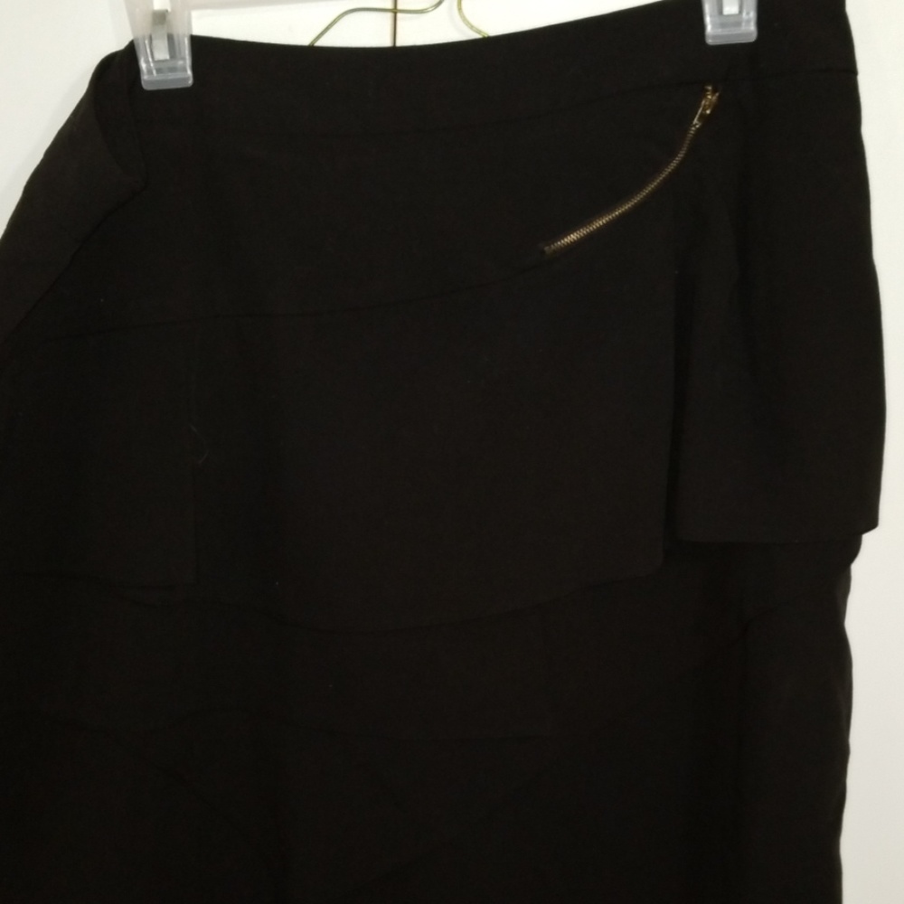 Cato's Black Ruffle Front Skirt 20W